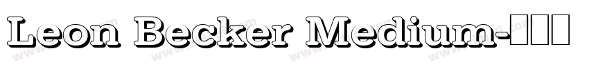 Leon Becker Medium字体转换